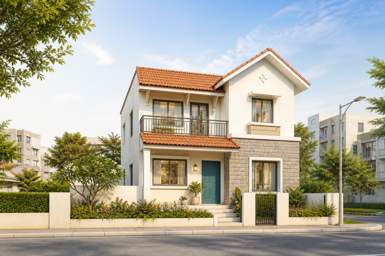 Modern house used as the example for price prediction